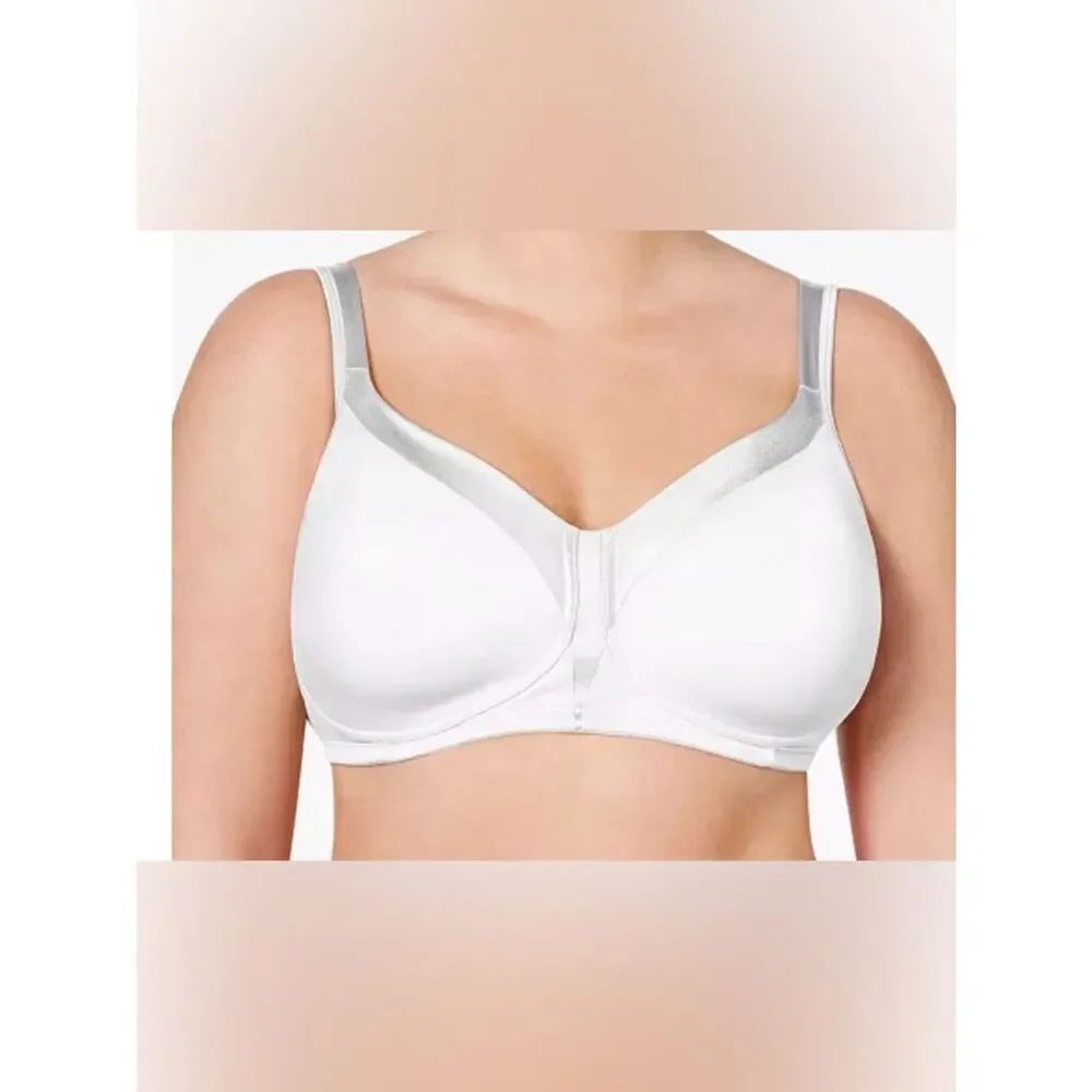 Playtex Full Figure 18 Hour Sleek & Smooth Wireless Bra White 4803